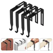 4 Pcs Over The Door Hook Rack Metal Office Hat Storage Partition