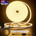 5M Neon LED Strip Light Warm White Waterproof 24V Rope Light Dimmer