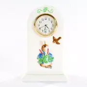 Beatrix Potter Peter Rabbit Mini Clock Ceramic New A5102 Nursery Bedside