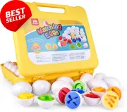 Letters Matching Eggs 26PCS ABC Alphabet Color Recognition Puzzle for 1-3 Years