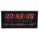 LED Digital Wall Clock Simple Digital Wall Calendar LED Desk Clock For Bedroom