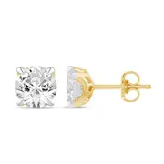 Solitaire Stud Earrings with 1.50ct of Laboratory Grown Diamonds in 9kt Yellow Gold