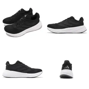 【adidas 愛迪達】慢跑鞋 Response Super W 女鞋 黑 白 回彈 透氣 路跑 運動鞋 愛迪達(IG1409)