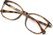 Blue Light Blocking Glasses, Anti Eyestrain, Computer Reading/Gaming/TV Glasses for Women, Anti UV, Anti Glare(Tortoise, 0.00 No Magnification)