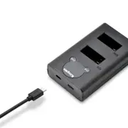 2-Slot Dual Battery Charger USB Charging Holder For Gopro Max Action Camera u