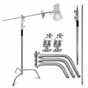 Heavy Duty Support Studio Reflector Light C Stand with Boom Arm Grip Head New
