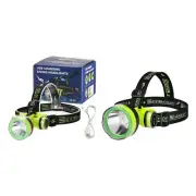Diving Headlamp Scuba Dive Light 350M Waterproof with 2 Modes Headband