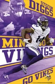 STEFON DIGGS MINNESOTA VIKINGS 22 X 34 POSTER