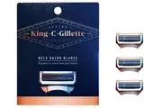 King C. Gillette Neck Razor Blades 3 Pack