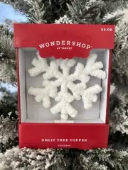 Wondershop Target Unlit Tree Topper 6 “ White Snowflake