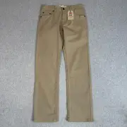 Levi's 514 Straight Fit Jeans Boys' 16 Reg W28 L28 Beige Tan Khaki Cotton Blend