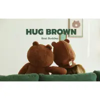 在飛比找蝦皮購物優惠-line friends HUG BROWN熊大毛絨娃娃吊飾