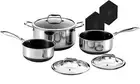 Hybrid Nonstick 6-Piece Pot Set with Trivets, 2, 3, and 8-Quart Pots with Tem...