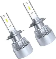 BUGUUYO 1Pair LED Headlight Bulb High Beam Low Beam Integrated Fog Light Cooling Design Overheating Protection for Stable Illumination