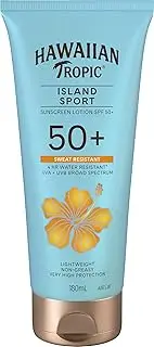 Hawaiian Tropic Island Sport Sunscreen Lotion SPF50+ 180ml, Sweat-resistant, 4-Hour Water Resistant, Non-greasy