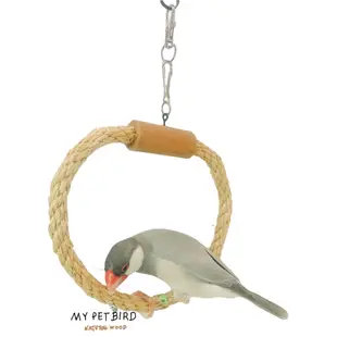 MY PET BIRD 粗麻繩一體成型鳥鞦韆 W506