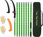 AUSWAY Manual Pole Saw Tree Pruner Extendable Pruning High Branch Trimmer Cut...