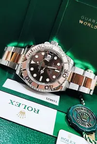 在飛比找Yahoo!奇摩拍賣優惠-Rolex116621玫瑰金巧克力小遊艇男女生都適合附上購買