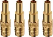 EMSea 4PCS SMB Female Coupler for RG174 RG316 Coaxial Cable (J08g) 24.4mmx6.5mm Brass Socket Crimp-Solder for Antenna Adapter Coaxial Cable Radio Scanner Amateur Radio Transceiver