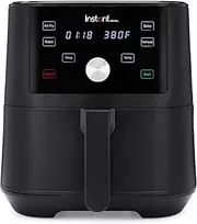 InstantBrands Vortex Digital Single Drawer Air Fryer with Easy to Use 4 Smart Programmes - Air Fry, Bake, Roast and Reheat Capacity, Non-Stick and Dishwasher Safe Basket, Black - 5.7 Litre, 1700W