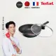 【Tefal 特福】法國製南法享食系列28CM不沾鍋炒鍋+玻璃蓋