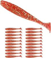 YOUHOT Fishing Soft Plastic Lures 20pcs 3" Paddle Tail Lures for Freshwater and Saltwater Bass Lures