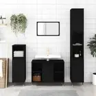 vidaXL Bathroom Cabinet Black 80x33x60 cm Engineered Wood BMG