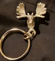 Wholesale Lot of 25 Pewter Moose Head Keyrings Brand New 3-D Design Unique!!