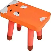 NOLITOY Practical Boys and Girls Stool Cartoon Wood Footstool Low Stool for Kitchen Step Stool Toddler Toilet Stool (Foxes)
