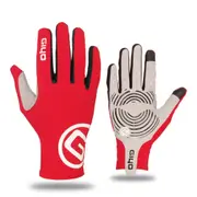 Cycling Full Finger Gloves Touch Screen Anti-slip Bicycle Bicicleta Road Bike Long Glove red_S