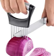 Onion Slicer Holder, Premium Vegetable Slicer Cutter for Potato and Tomato, Shar
