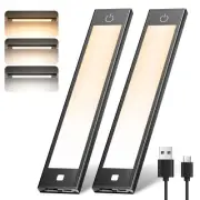 72 LEDs Motion Sensor Lights Indoor 3 Color Temps, Dimmable Under Cabinet Lig...