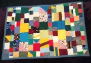 Homemade Crazy Quilt~Carriage/Crib~Approx. 29''x 43'' Inches~Motorsports/Trains