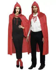 NEW Halloween Party Red Velvet Hooded Cape Vampire Costume Unisex Adult Twilight