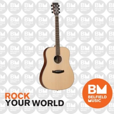 Tanglewood Discovery Acoustic Guitar Exotic Dreadnought Ebony Natural