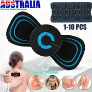 10PCS Mini Electric Neck Back Massager EMS Cervical Massage Patch Relief Pain AL