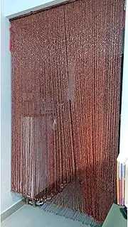Natural Wood and Bamboo Beaded Door Curtains for Doorways Hippie, Hanging Room Divider Curtain Bamboo, Boho Rustic Handmade Beaded Curtain for Closets Doorway Hallway Window,Retro 70’/80’s Room Decor