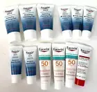 Twelve (12) Assorted Eucerin Travel Size Face and Skin Lotions