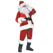 Fun World Santa Claus Velvet Christmas Costume Men's Plus Size (50-54)