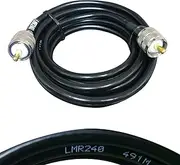 SIGNALPLUS PL259 CB Coaxial Cable KMR-LMR240/ UHF Male to UHF Male Coax Cable for CB Radio Antenna, 10ft Coax Cable Extension