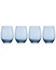 Godinger Set of 4 Veneto Frost Stemless Wine Glasses