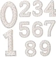 EPIGEIST 1 Set Adorable Rhinestone Number Patches Iron Set for DIY Clothing Decor for Embellishing Bags Hats and Shoes Simple Application for Creative Projects