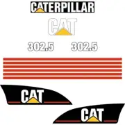 Decal Sticker Set CAT 302.5 Mini Digger Excavator Decal Set