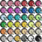 [Saviland] 36Pcs Mirror Chrome Nail Powder Set - Metallic Holographic Chrome Nail Powder Black Blue Silver Gold Mirror Nails Chrome Powder for Nails French Manicure Nail Art Decoration Home Salon DIY