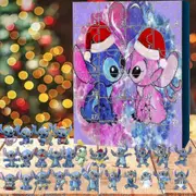 Lilo & Stitch Cartoon Figures Christmas Advent Calendar 24pcs Cartoon Toys Ornament Countdown Calendar