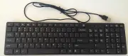 Slim Computer Wired Keyboard Slim Keyboard Desktop Laptop Black school full size