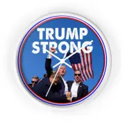 Trump Strong President Donald J Trump Wall Clock