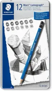 STAEDTLER Pencil 6B 5B 4B 3B 2B B HB F H 2H 3H 4H Mars Lumograph Writing Dr