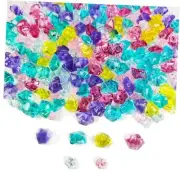 Fake Ice Rocks Cubes Acrylic Gems Stones for 15 OZ Blue/Teal/Burgundy/Yellow