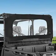 KEMIMOTO UTV Rear Windshield, Roll Up/Down Zipper Airflow Back Window Compatible with Can-Am Defender HD 5/ 7/ 8/ 9/ 10 DPS XT XMR Max 2016-2023 PVC Dustproof Full Windscreen